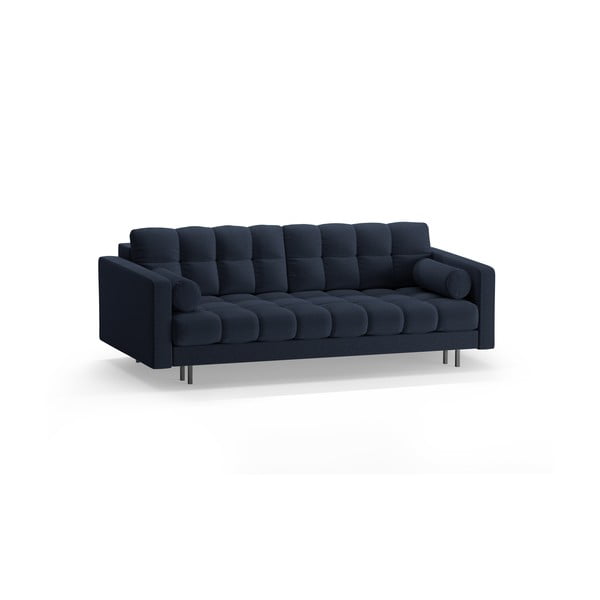 Ciemnoniebieska rozkładana sofa ze schowkiem 222 cm Bali – Cosmopolitan Design-image-3