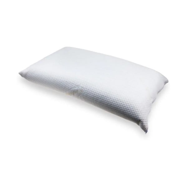 Biała poduszka z pianką pamięci DlaSpania Bio Double, 42 x 72 cm