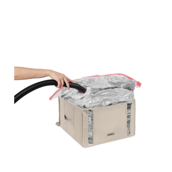 Tekstylny pojemnik do przechowywania ubrań próżniowy 42x40x25 cm Life – Compactor-image-3