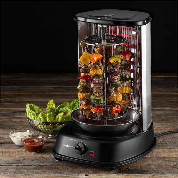 Czarny grill na kebab OneConcept Master-image-1