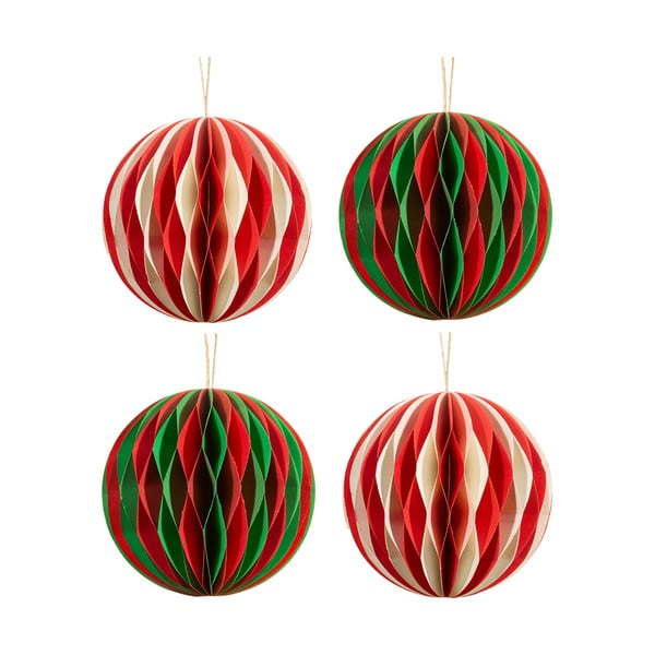 Papierowe ozdoby świąteczne zestaw 4 szt. Honeycomb Balls – Sass & Belle