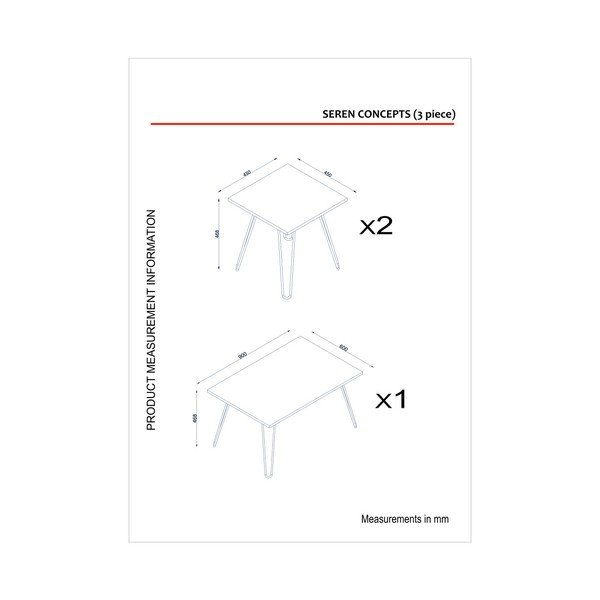 Zestaw 3 białych stolików Seren-image-1