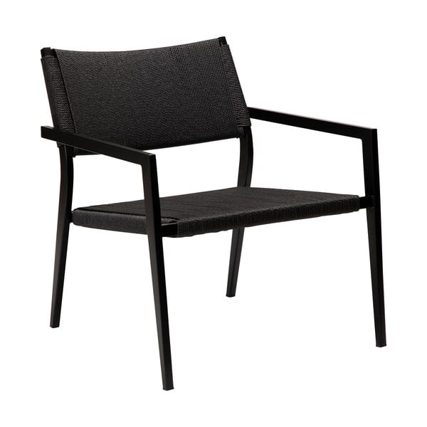 Czarny fotel z trzcinową plecionką Loop – DAN-FORM Denmark