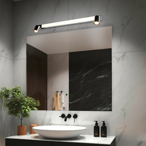 Kinkiet LED w kolorze srebra z połyskiem Enrico – Trio-image-1