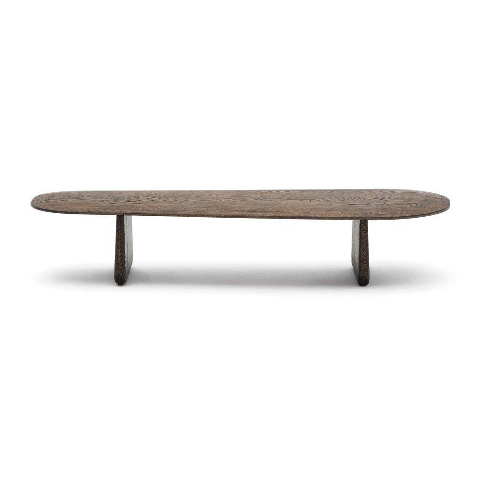 Ciemnobrązowy stolik z litego drewna dębowego 64x146 cm Pirita – Kave Home