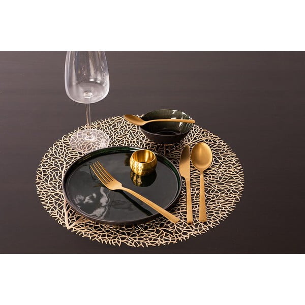 Mata stołowa w kolorze złota Tiseco Home Studio, ⌀ 38 cm-image-1