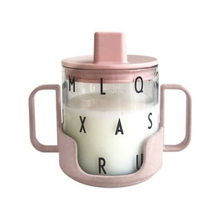 Różowy kubek dla dzieci Design Letters Grow With Your Cup