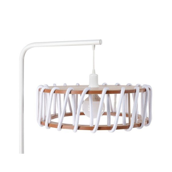 Lampa stojąca z białą konstrukcją i dużym białym kloszem EMKO Macaron-image-2