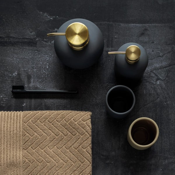 Antracytowy ceramiczny kubek na szczoteczki do zębów Lotus – Mette Ditmer Denmark-image-3