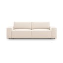 Beżowa aksamitna rozkładana/ze schowkiem sofa 247 cm Jodie – Micadoni 