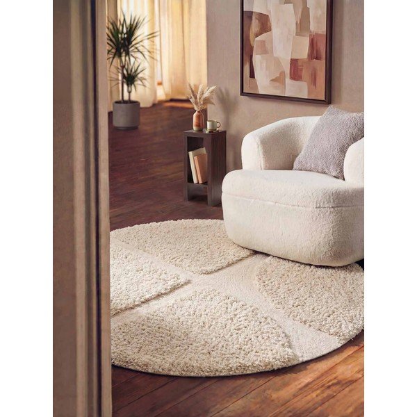 Kremowy okrągły dywan tkany ręcznie ø 200 cm Lambeth Jasper – Ted Baker-image-1