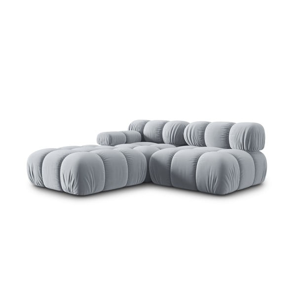 Jasnoniebieska aksamitna sofa 282 cm Bellis – Micadoni Home-image-4