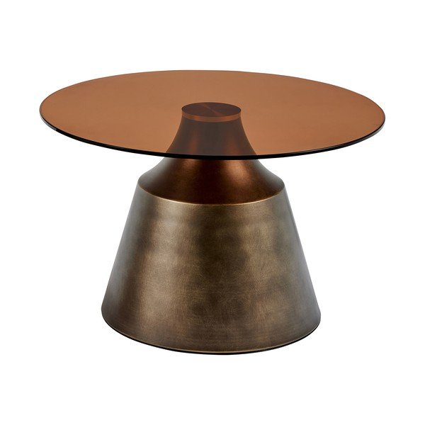 Brązowy stalowy okrągły stolik ø 70 cm Dunsley – Actona