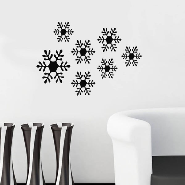 Naklejka na ścianę Snowflakes, 49x34 cm