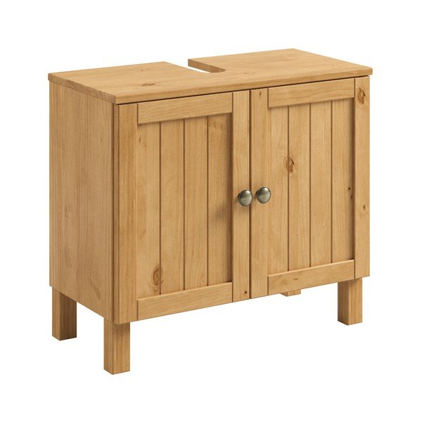 Niska szafka pod umywalkę w jasnym naturalnym kolorze 62x55 cm Calle – Støraa-image-4