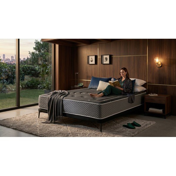 Średnio twardy/ekstra twardy piankowy materac dwustronny 140x200 cm Premium Black Multizone – Moonia-image-2