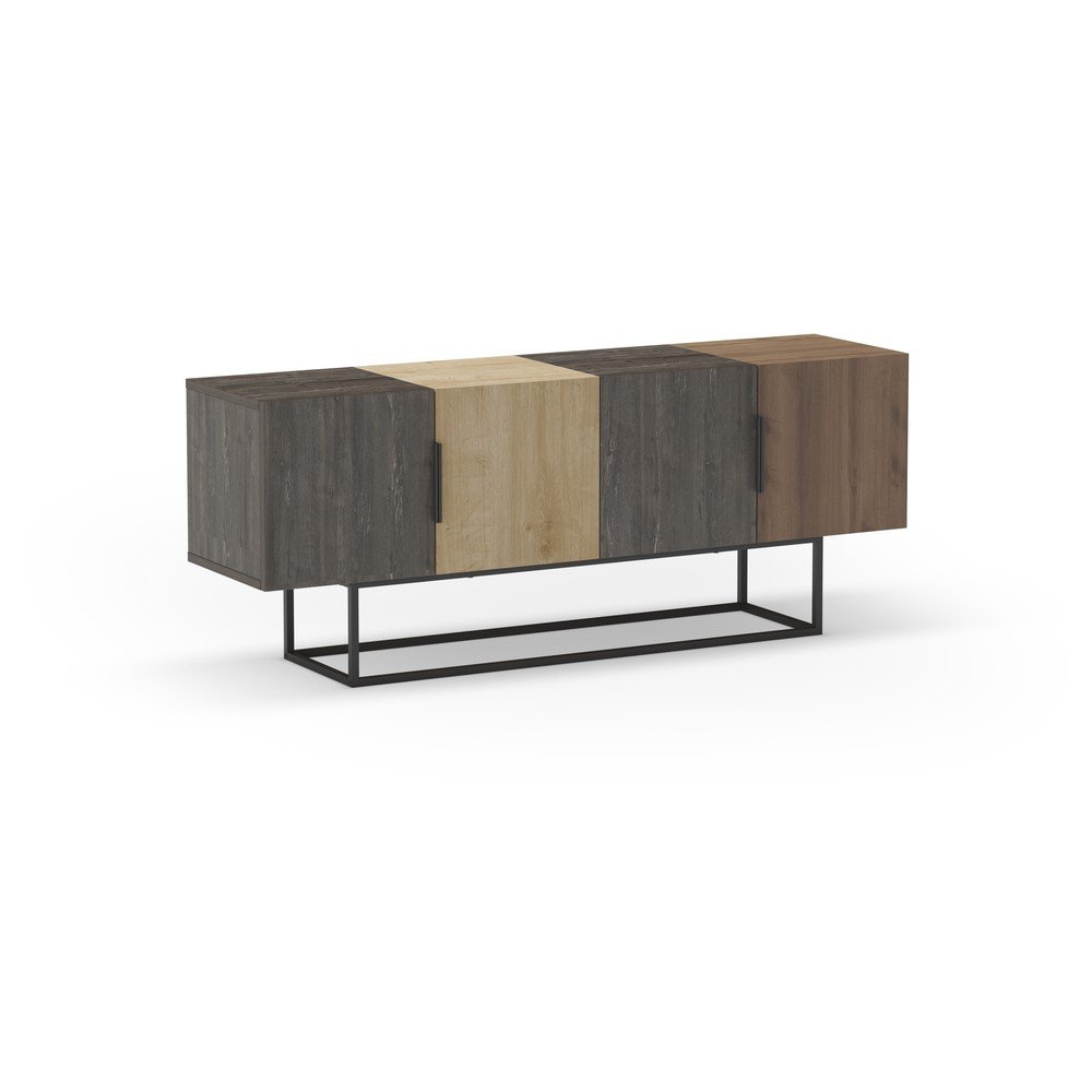Brązowa szafka pod TV w dekorze dębu 140x55 cm Titan – Marckeric (zdjęcie 7)
