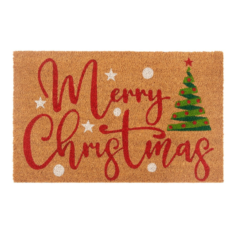 Wycieraczka z włókna kokosowego ze świątecznym motywem 40x70 cm Merry Christmas – Hanse Home