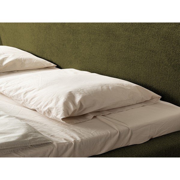 Ciemnozielone tapicerowane łóżko dwuosobowe ze stelażem 180x200 cm Makana – Makamii-image-4