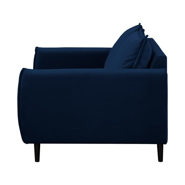 Ciemnoniebieska aksamitna sofa 138 cm Juli – Ropez-image-2