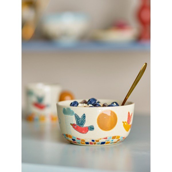 Kremowa kamionkowa miska dla dzieci ø 12 cm Colorine – Bloomingville Mini-image-1