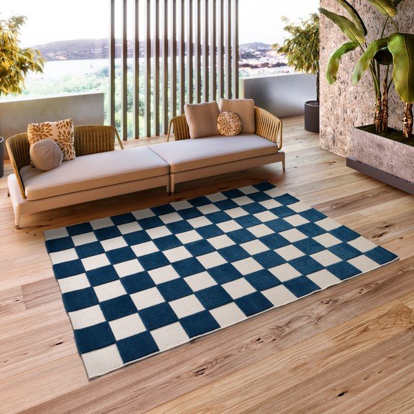 Niebieski/kremowy dywan odpowiedni na zewnątrz 160x230 cm Cuadros – Universal-image-1