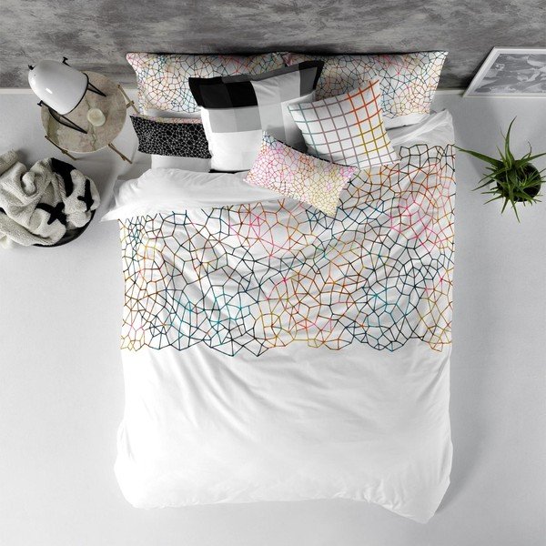 Bawełniana poszwa na kołdrę Blanc Net, 200x200 cm-image-2