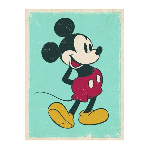 Obraz Pyramid International Mickey Mouse Retro, 30x40 cm