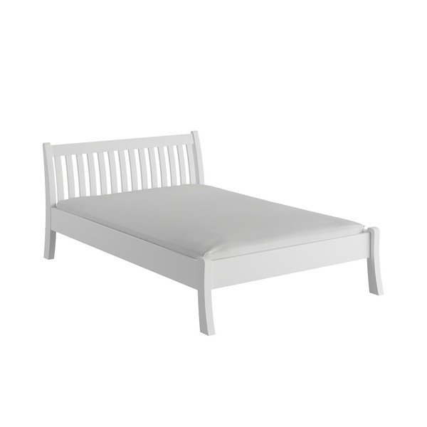 Białe łóżko dwuosobowe z litego drewna sosnowego 180x200 cm Tonja – Olivia Living