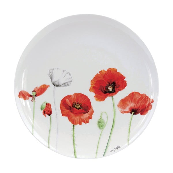 Talerz porcelany kostnej Ashdene Poppies, ⌀ 27 cm