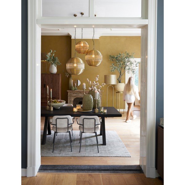 Lampa wisząca w kolorze złota z metalowym kloszem ø 45 cm Pilka – Light & Living-image-2