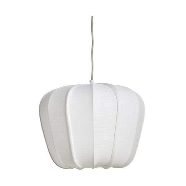 Kremowa lampa wisząca z tekstylnym kloszem Zubedo – Light & Living