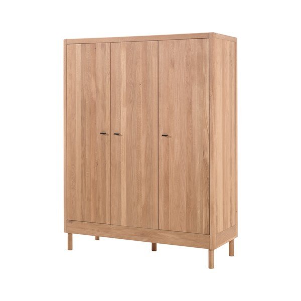Szafa dziecięca z litego drewna dębowego w naturalnym kolorze 146x190x55 cm Forrest – Vipack