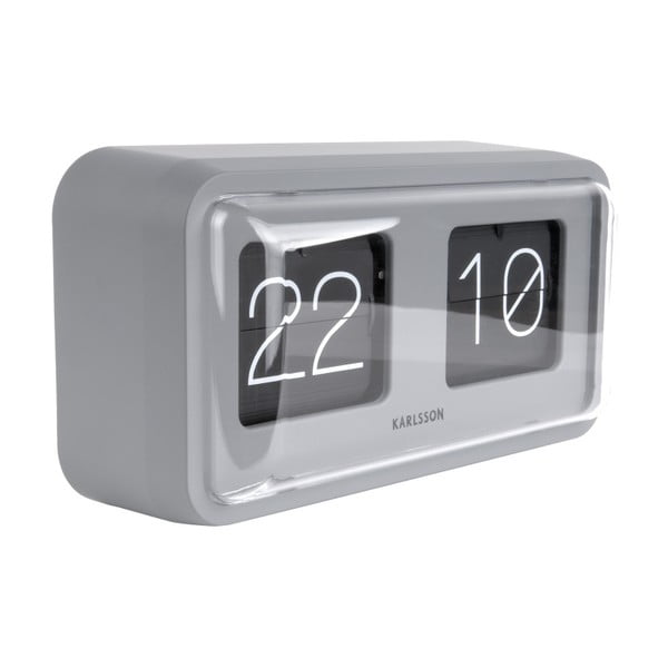 Szary zegar stołowy Karlsson Bold Flip-image-1