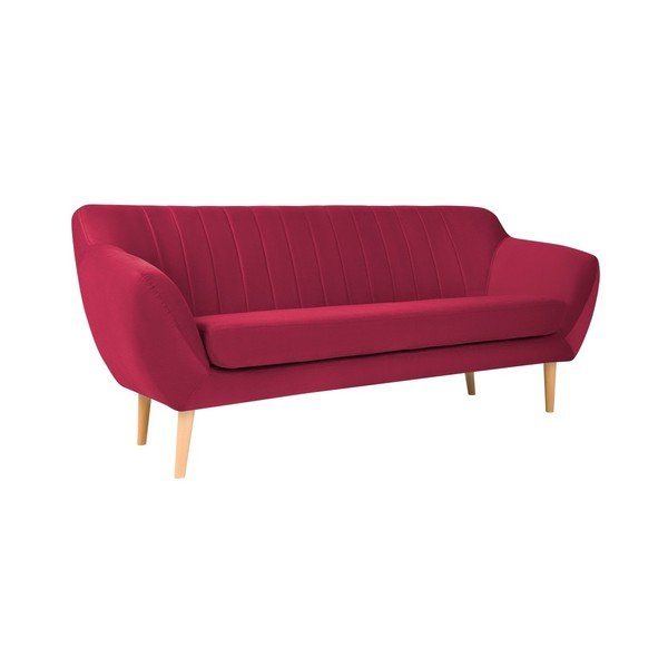 Ciemnoróżowa aksamitna sofa Mazzini Sofas Sardaigne, 188 cm-image-1