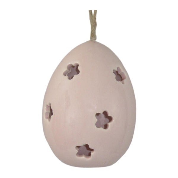 Beżowe jajko dekoracyjne Ewax Flower Egg