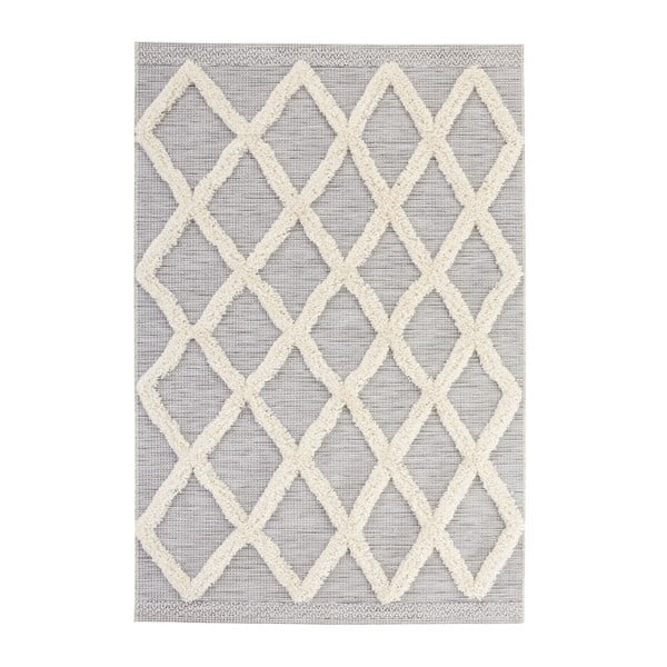 Szary dywan Mint Rugs Handira Grid, 170x115 cm