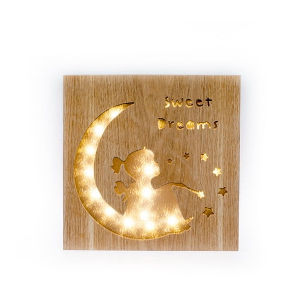 Drewniana świetlna dekoracja Dakls Sweet Dreams