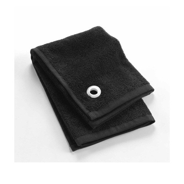 Czarny bawełniany ręcznik frotte 50x50 cm Cuistot – douceur d'intérieur