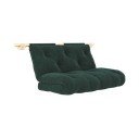 Ciemnozielona sztruksowa rozkładana sofa 135 cm Hooked – Karup Design