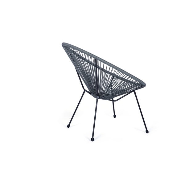 Szary fotel ogrodowy ze sztucznego rattanu Bonami Selection Avocado-image-3