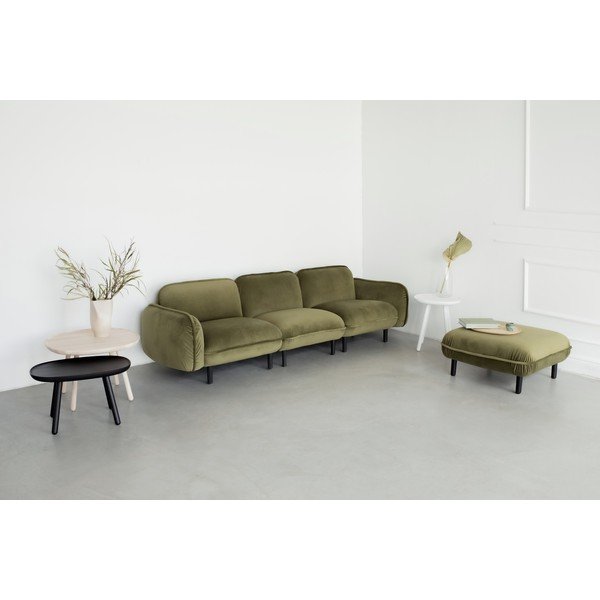 Zielona aksamitna sofa 264 cm Bean – EMKO-image-4