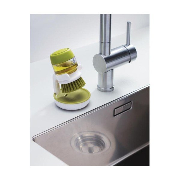 Zielona szczotka z dozownikiem i stojakiem Joseph Joseph Palm Scrub-image-1