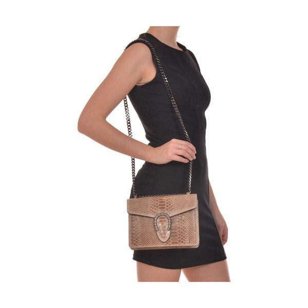 Beżowa skórzana kopertówka Renata Corsi Fiona-image-4