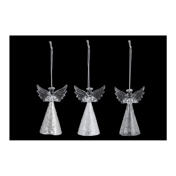 Zestaw 3 szklanych aniołków wiszących Ego Dekor Angelico