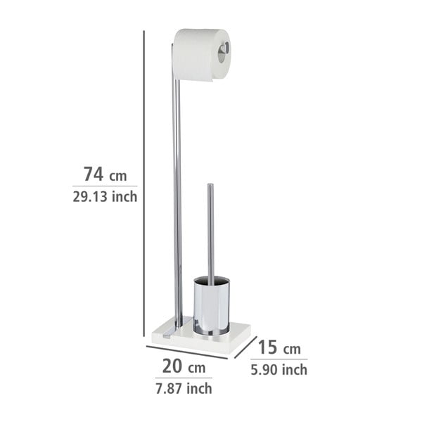 Szczotka do WC z uchwytem na papier toaletowy Wenko Noble-image-1