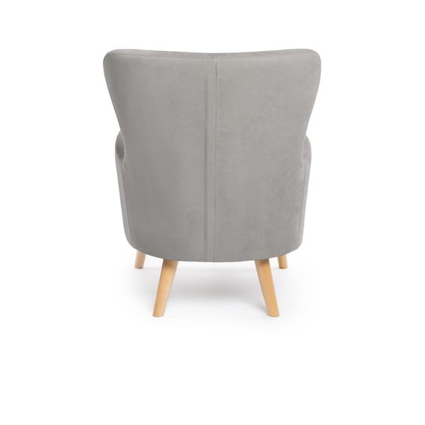 Jasnoszary fotel typu uszak Noemye – Bonami Selection-image-4