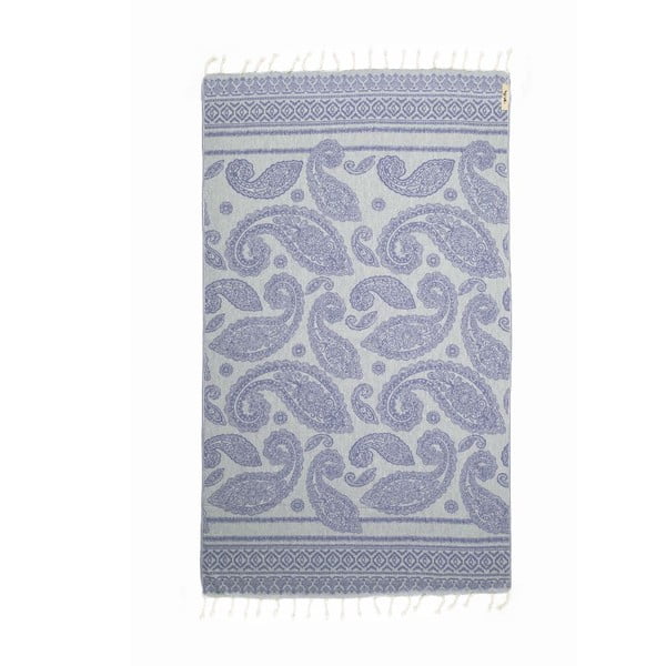Ręcznik hammam Paisley Blue, 95x175 cm