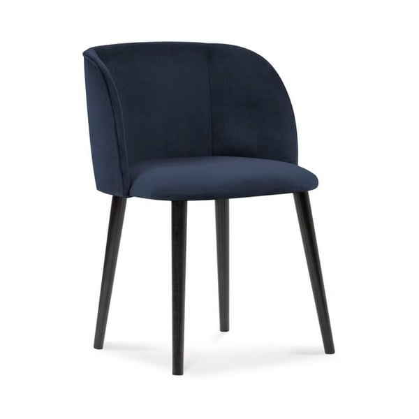 Ciemnoniebieskie krzesło z aksamitnym obiciem Windsor & Co Sofas Aurora