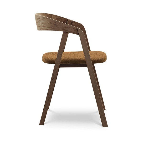 Fotel jadalniany z litego drewna w kolorze terakoty Erika – Makamii-image-2